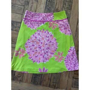 Women's Green and Pink A Line Lilly Pulitzer, Size: 8 (b23) Miami Summer